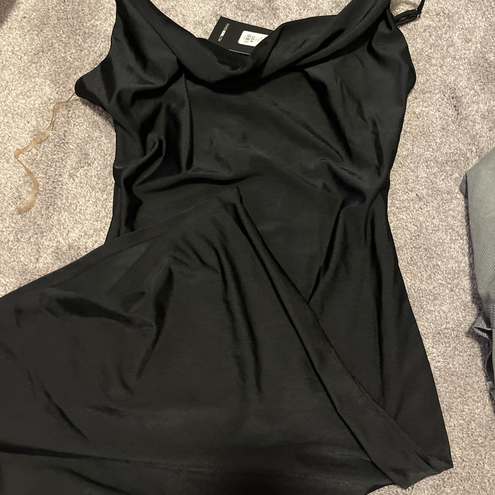 Black midi dress